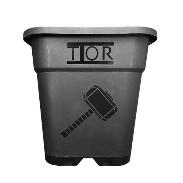 Topf, viereckig, 0,25L-30L, schwarz