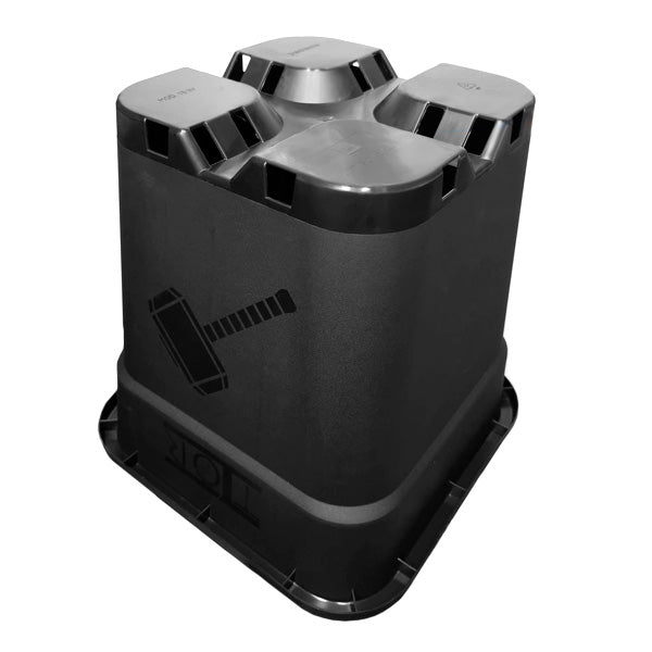 Topf, viereckig, 0,25L-30L, schwarz